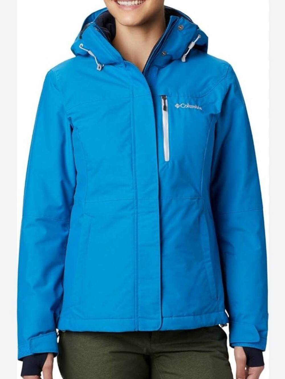 Columbia Bright Blue Hooded Jacket Women's Size XS
